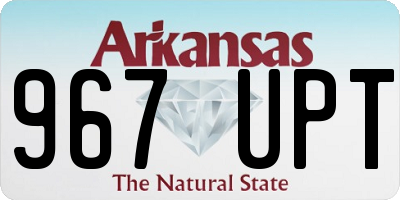 AR license plate 967UPT
