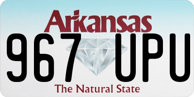 AR license plate 967UPU