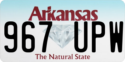 AR license plate 967UPW