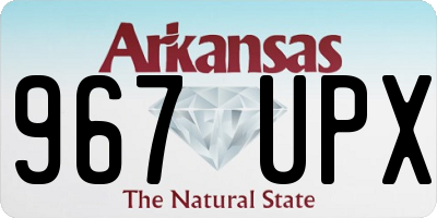 AR license plate 967UPX
