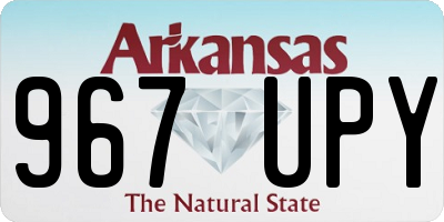 AR license plate 967UPY