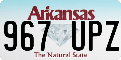 AR license plate 967UPZ