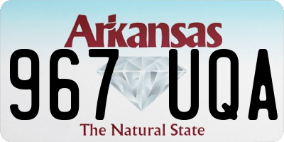 AR license plate 967UQA