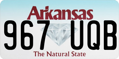 AR license plate 967UQB