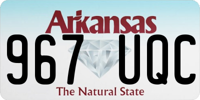 AR license plate 967UQC
