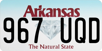 AR license plate 967UQD