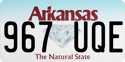 AR license plate 967UQE