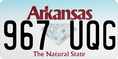 AR license plate 967UQG