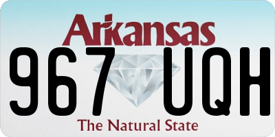 AR license plate 967UQH