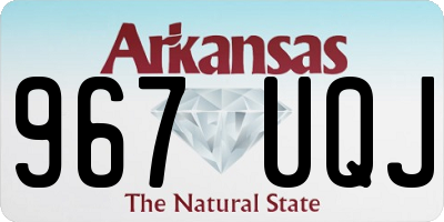 AR license plate 967UQJ