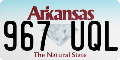AR license plate 967UQL
