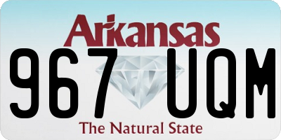 AR license plate 967UQM