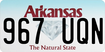 AR license plate 967UQN