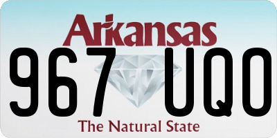 AR license plate 967UQO