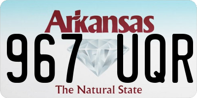 AR license plate 967UQR