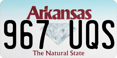 AR license plate 967UQS
