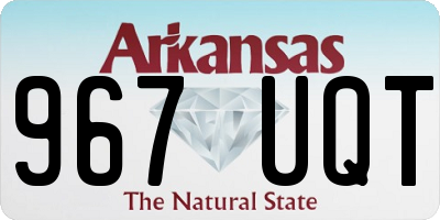 AR license plate 967UQT