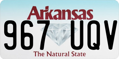 AR license plate 967UQV