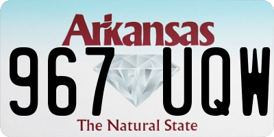 AR license plate 967UQW