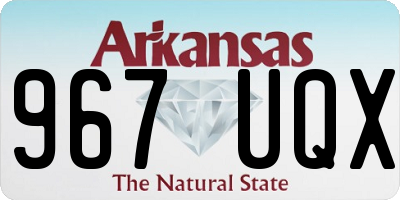 AR license plate 967UQX