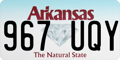 AR license plate 967UQY