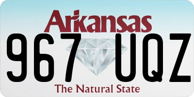 AR license plate 967UQZ