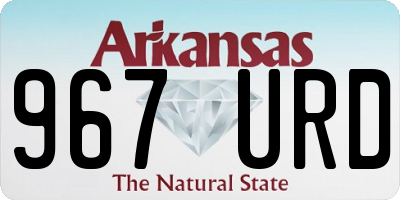 AR license plate 967URD