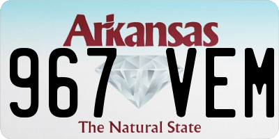 AR license plate 967VEM
