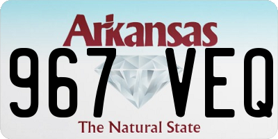 AR license plate 967VEQ