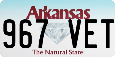 AR license plate 967VET