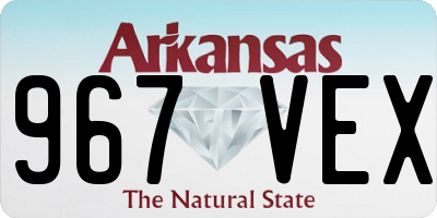 AR license plate 967VEX