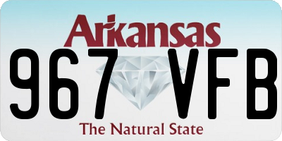 AR license plate 967VFB