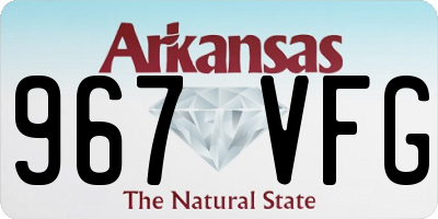 AR license plate 967VFG