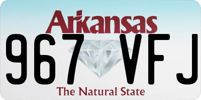 AR license plate 967VFJ