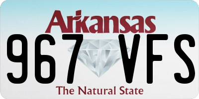 AR license plate 967VFS