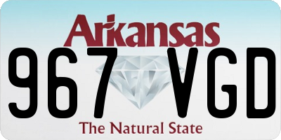 AR license plate 967VGD