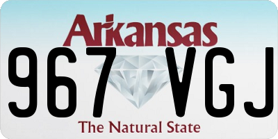 AR license plate 967VGJ