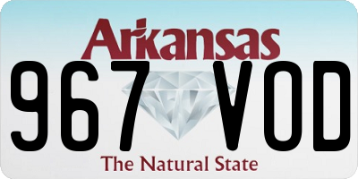 AR license plate 967VOD