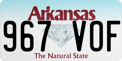AR license plate 967VOF