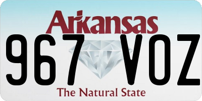 AR license plate 967VOZ