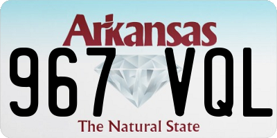 AR license plate 967VQL