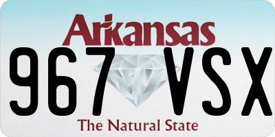 AR license plate 967VSX