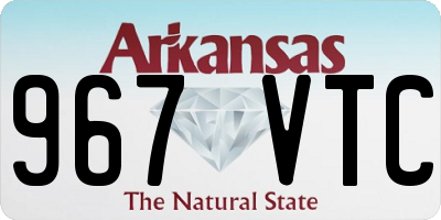 AR license plate 967VTC