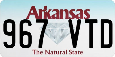 AR license plate 967VTD