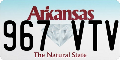 AR license plate 967VTV