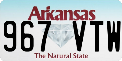 AR license plate 967VTW