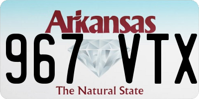 AR license plate 967VTX