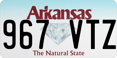 AR license plate 967VTZ
