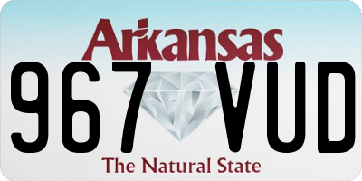 AR license plate 967VUD
