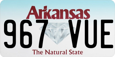 AR license plate 967VUE